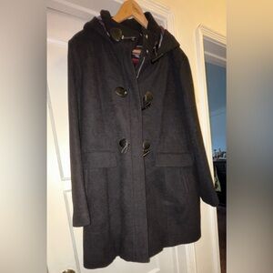 Tommy Hilfiger Black Hooded Coat